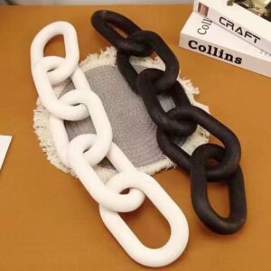 Ungana Premium Black Wooden Chain Décor- 5 Rings