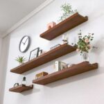 Rafu Floating Shelf 12 cm - 30/60 Walnut Wood (2pc Set)