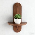Duara Wall-Mounted Planter Shelf- Brown