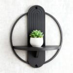 Duara Wall-Mounted Planter Shelf- Black